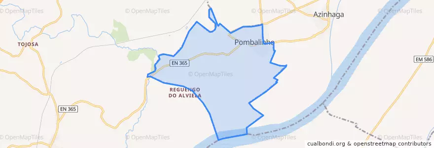 Mapa de ubicacion de Pombalinho.