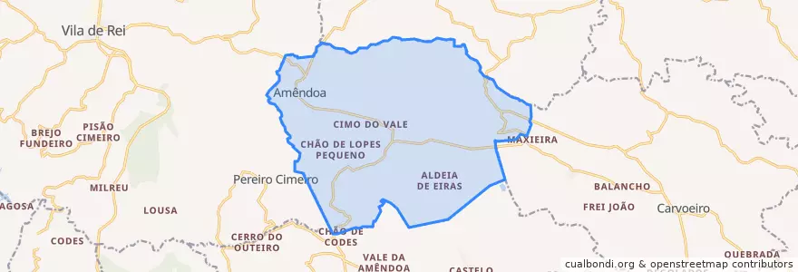 Mapa de ubicacion de Amêndoa.