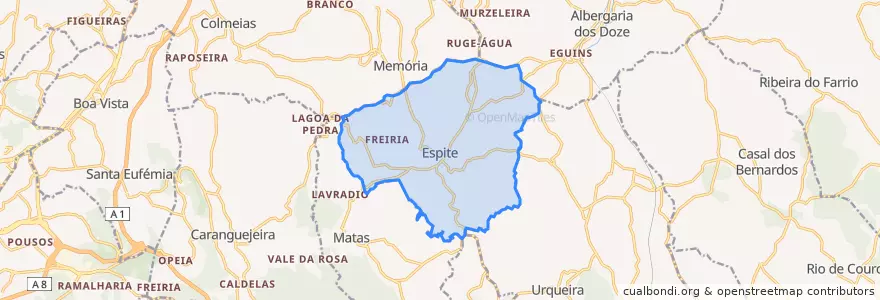 Mapa de ubicacion de Espite.