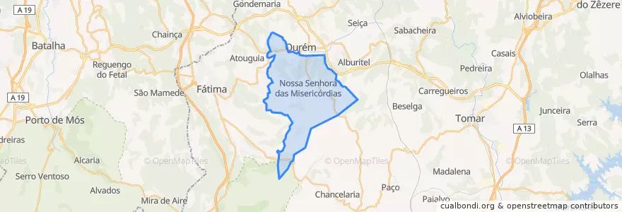 Mapa de ubicacion de Nossa Senhora das Misericórdias.