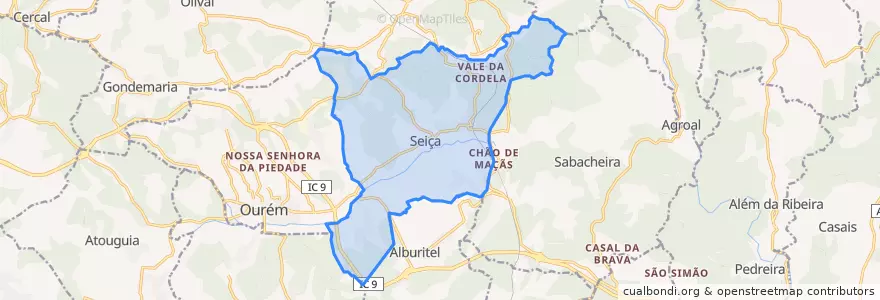 Mapa de ubicacion de Seiça.