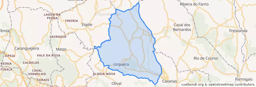 Mapa de ubicacion de Urqueira.