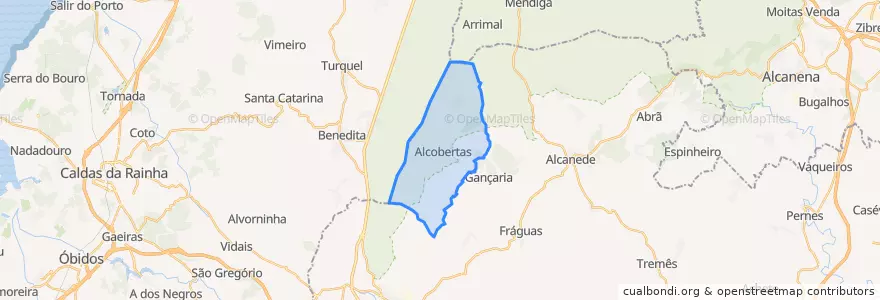 Mapa de ubicacion de Alcobertas.