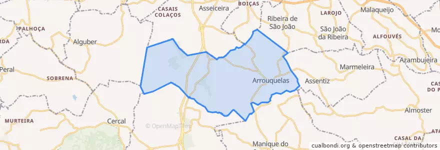 Mapa de ubicacion de Arrouquelas.