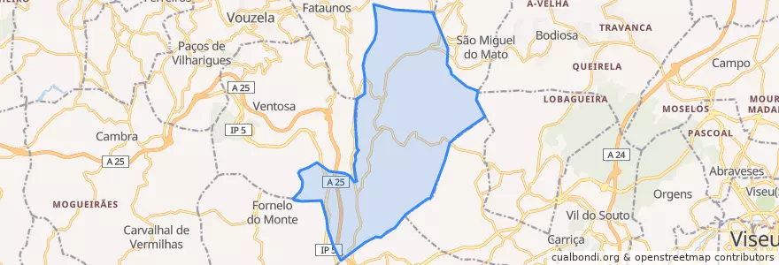 Mapa de ubicacion de Queirã.