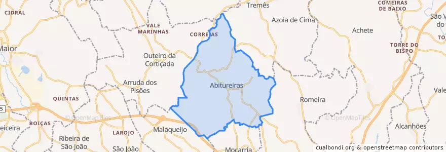 Mapa de ubicacion de Abitureiras.