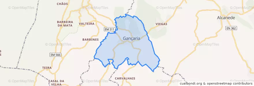 Mapa de ubicacion de Gançaria.