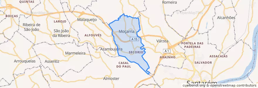 Mapa de ubicacion de Moçarria.