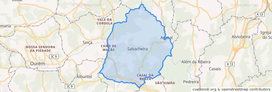Mapa de ubicacion de Sabacheira.