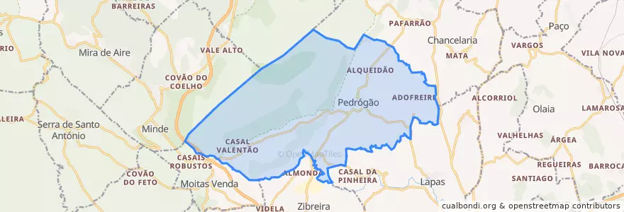Mapa de ubicacion de Pedrógão.