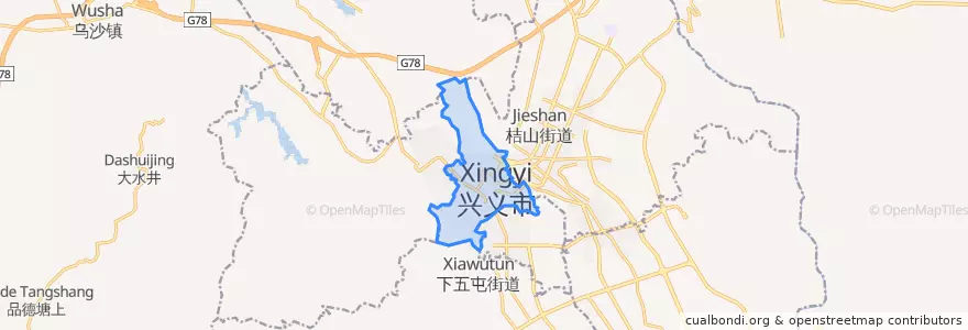 Mapa de ubicacion de 黄草街道.