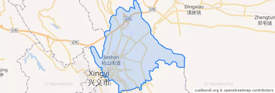 Mapa de ubicacion de 桔山街道.