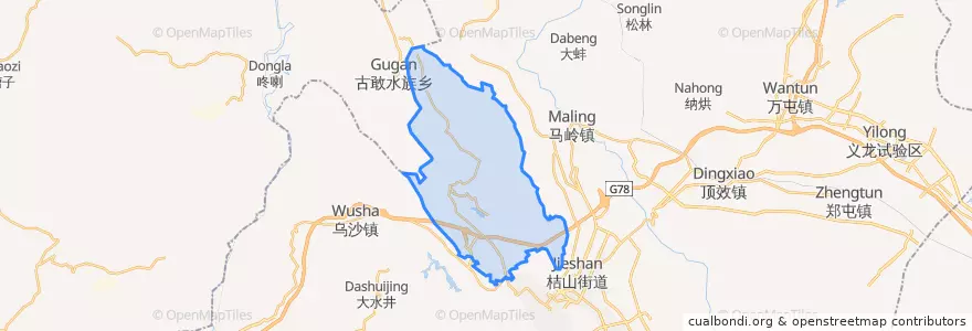 Mapa de ubicacion de 木贾街道.