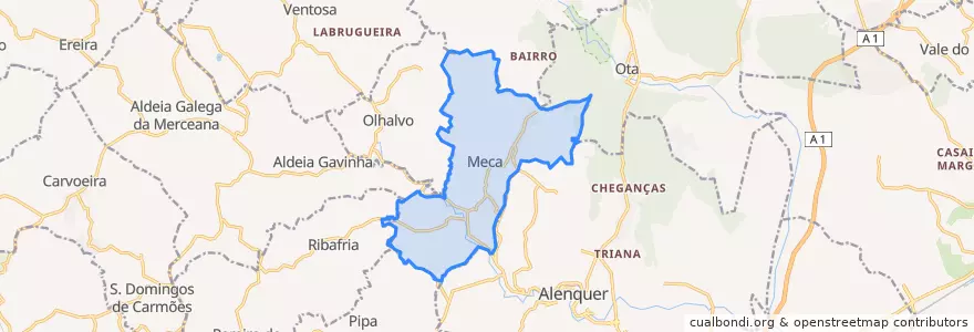 Mapa de ubicacion de Meca.