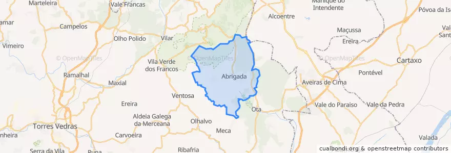 Mapa de ubicacion de Abrigada e Cabanas de Torres.