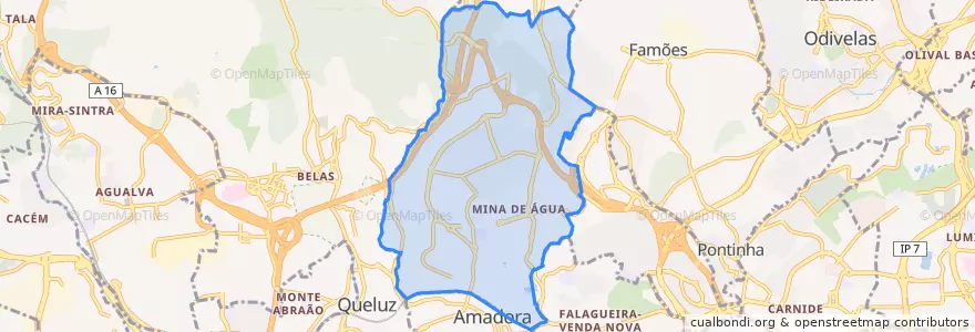 Mapa de ubicacion de Mina de Água.