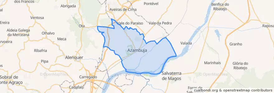 Mapa de ubicacion de Azambuja.
