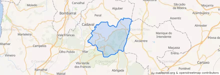Mapa de ubicacion de Lamas e Cercal.