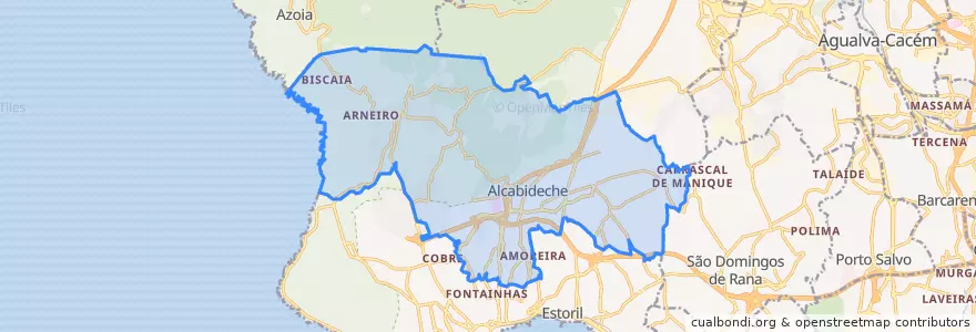 Mapa de ubicacion de Alcabideche.