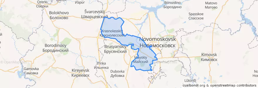 Mapa de ubicacion de Каменецкое сельское поселение.