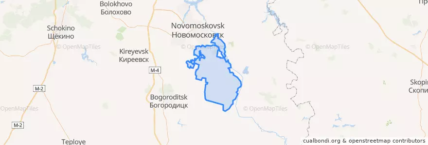 Mapa de ubicacion de Смородинское сельское поселение.