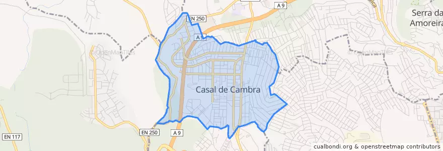 Mapa de ubicacion de Casal de Cambra.