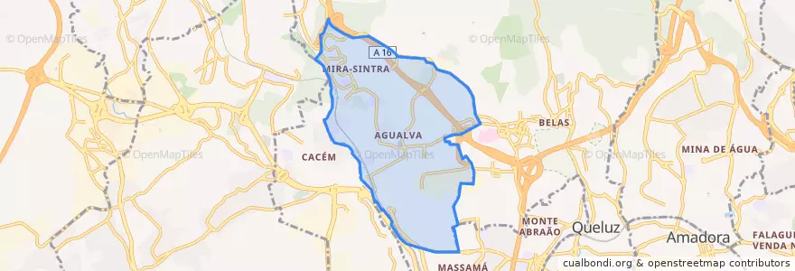 Mapa de ubicacion de Agualva e Mira-Sintra.