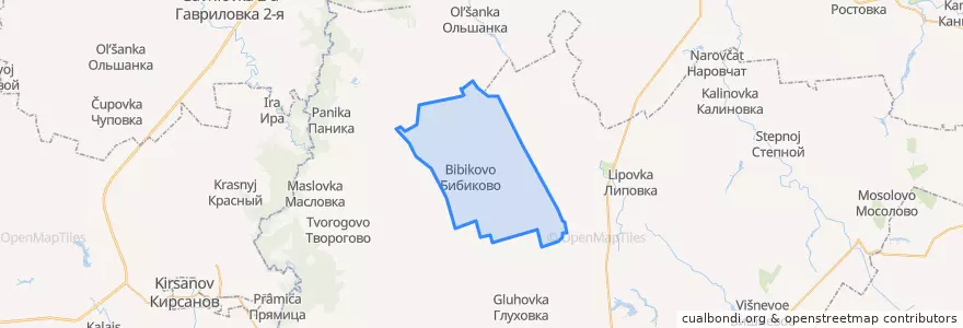 Mapa de ubicacion de Бибиковский сельсовет.