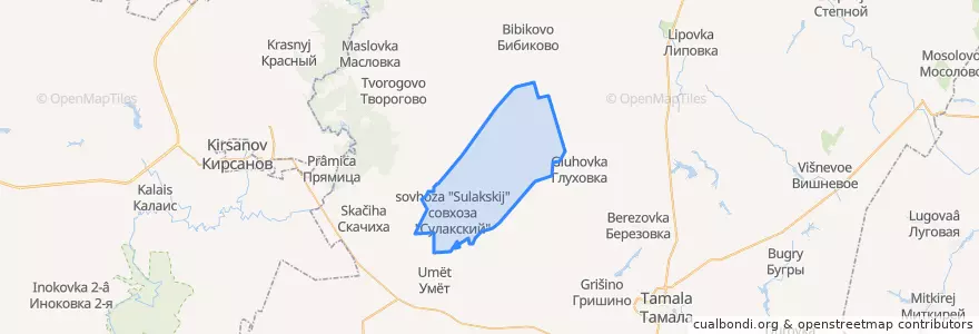 Mapa de ubicacion de Сулакский сельсовет.