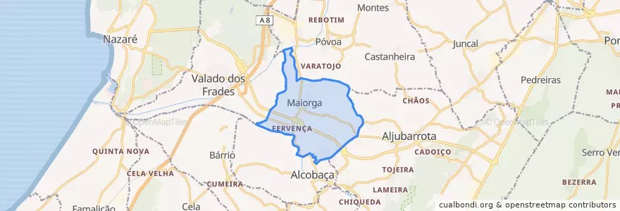 Mapa de ubicacion de Maiorga.