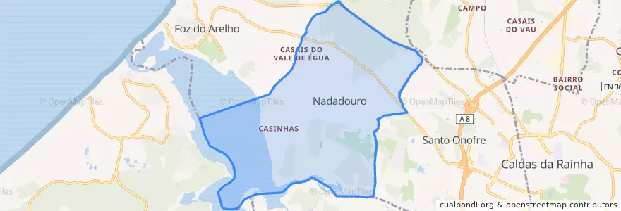 Mapa de ubicacion de Nadadouro.