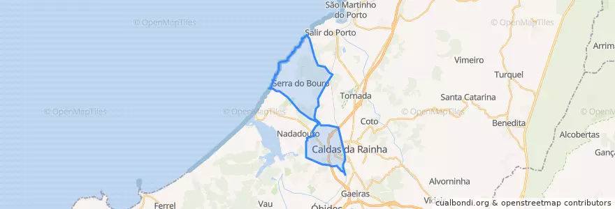 Mapa de ubicacion de Santo Onofre e Serra do Bouro.