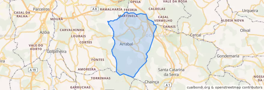 Mapa de ubicacion de Arrabal.