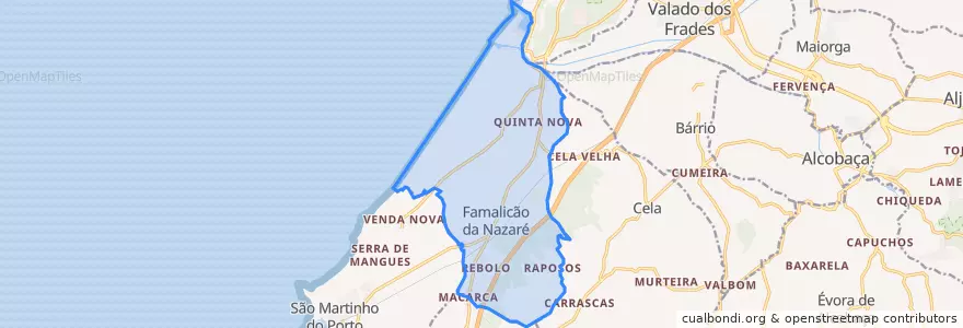 Mapa de ubicacion de Famalicão.