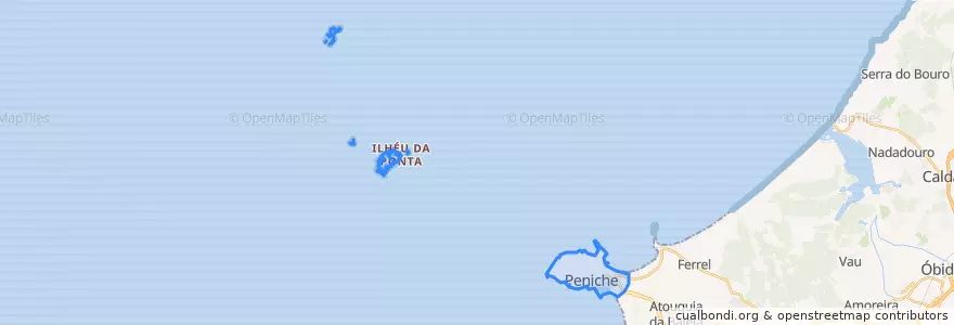 Mapa de ubicacion de Peniche.