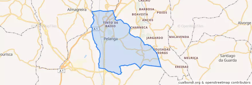 Mapa de ubicacion de Pelariga.