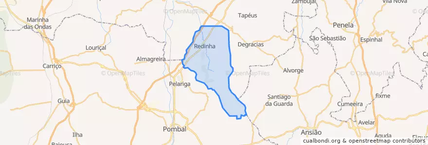 Mapa de ubicacion de Redinha.
