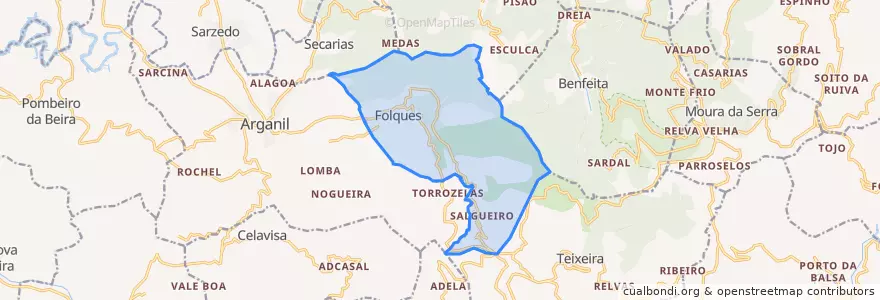 Mapa de ubicacion de Folques.