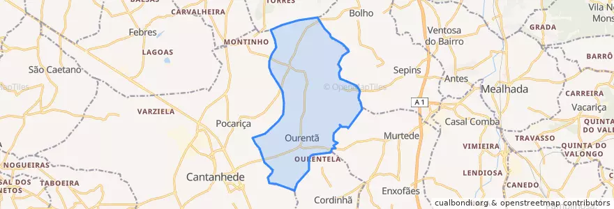 Mapa de ubicacion de Ourentã.