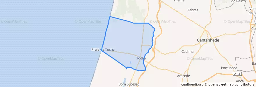 Mapa de ubicacion de Tocha.