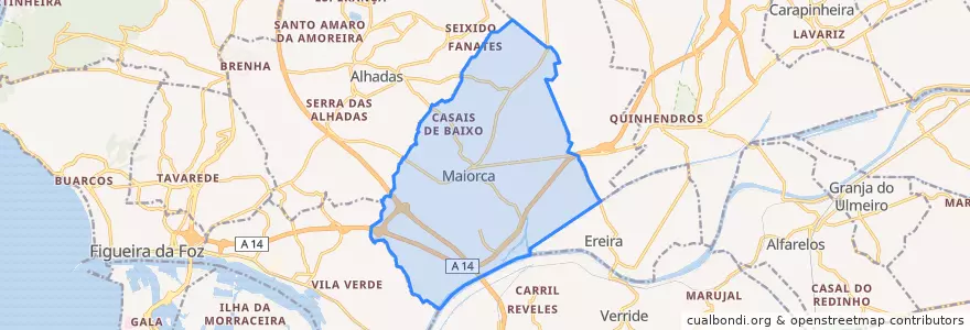 Mapa de ubicacion de Maiorca.