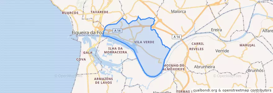 Mapa de ubicacion de Vila Verde.