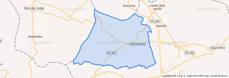 Mapa de ubicacion de Gândaras.