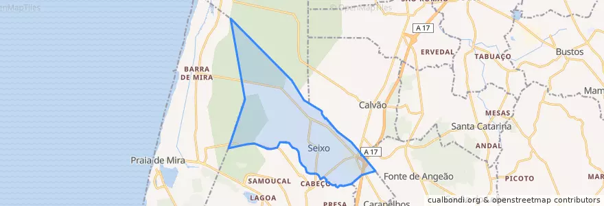 Mapa de ubicacion de Seixo.