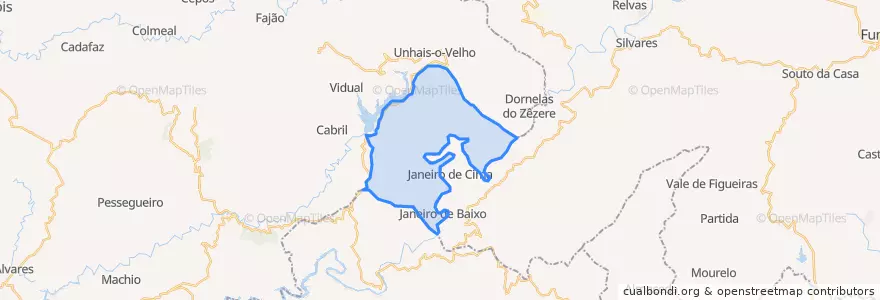 Mapa de ubicacion de Janeiro de Baixo.