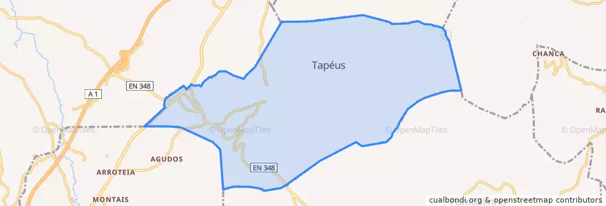Mapa de ubicacion de Tapéus.