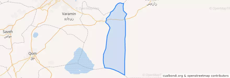 Mapa de ubicacion de Aradan County.