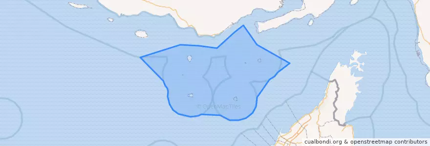 Mapa de ubicacion de شهرستان ابوموسی.