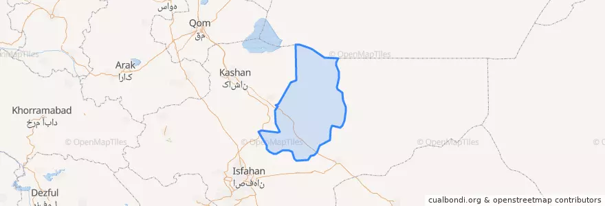 Mapa de ubicacion de شهرستان اردستان.