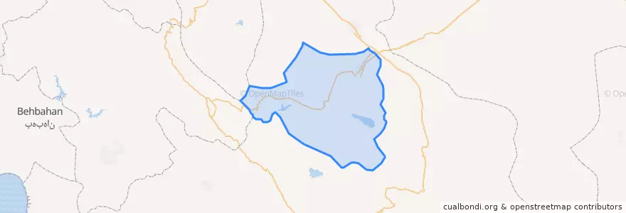 Mapa de ubicacion de شهرستان اقلید.